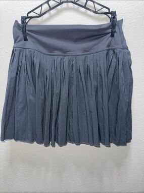 Pleated Skater Skirt in Charcoal Gray